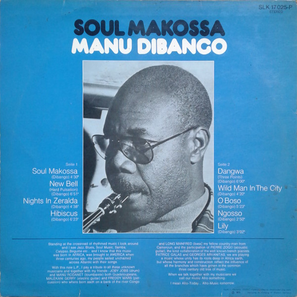 Manu Dibango - Soul Makossa | Decca (SLK 17 025-P) - 2 Manu Dibango - Soul Makossa | Decca (SLK 17 025-P) - 2