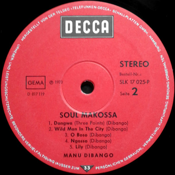 Manu Dibango - Soul Makossa | Decca (SLK 17 025-P) - 3 Manu Dibango - Soul Makossa | Decca (SLK 17 025-P) - 3
