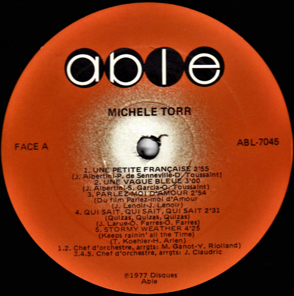 Michèle Torr - Une Petite Française - Eurovision 77 | Able (ABL-7045) - 3