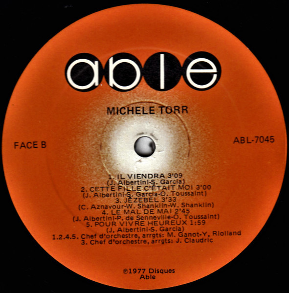 Michèle Torr - Une Petite Française - Eurovision 77 | Able (ABL-7045) - 4