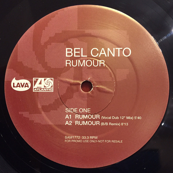 Bel Canto - Rumour | Atlantic (SAM 1772) - 2