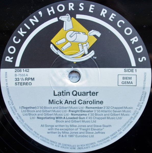 Latin Quarter - Mick And Caroline | Rockin' Horse Records (208 142) - 3 Latin Quarter - Mick And Caroline | Rockin' Horse Records (208 142) - 3