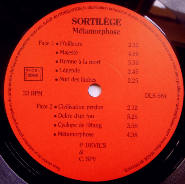 Sortilège - Métamorphose | Devil's Records (DLS. 5.84) - 4