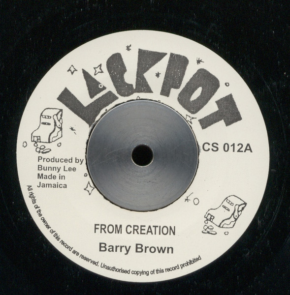 Barry Brown / King Tubby & The Aggrovators - From Creation | Jackpot (CS 012)