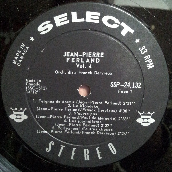 Jean-Pierre Ferland - Vol. 4 [Vinyl] | Select (SSP 24.132) - 3