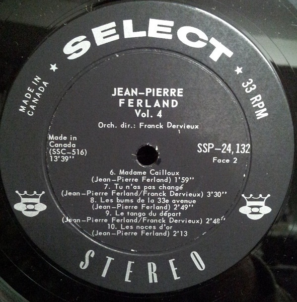 Jean-Pierre Ferland - Vol. 4 [Vinyl] | Select (SSP 24.132) - 4