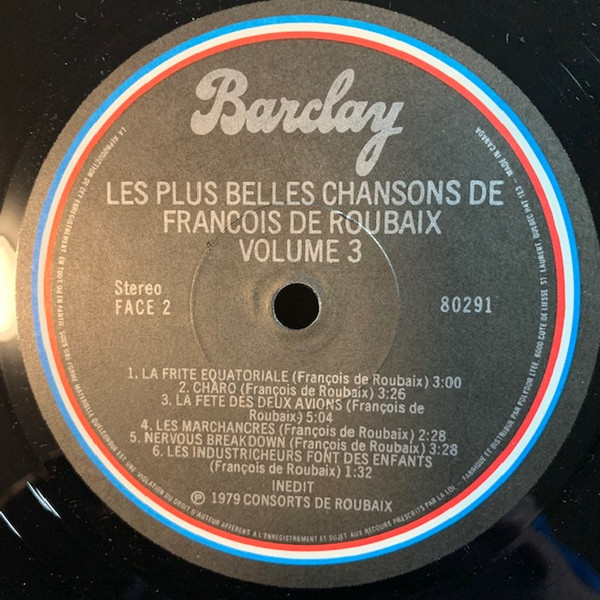 François De Roubaix - Les Plus Belles Musiques De François De Roubaix Volume 3 | Barclay (80291) - 4 François De Roubaix - Les Plus Belles Musiques De François De Roubaix Volume 3 | Barclay (80291) - 4