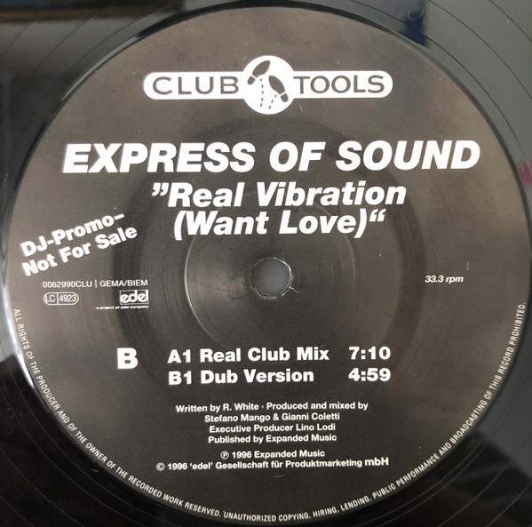 Express Of Sound - Real Vibration (Want Love) | Club Tools (006299-0 CLU) - 2