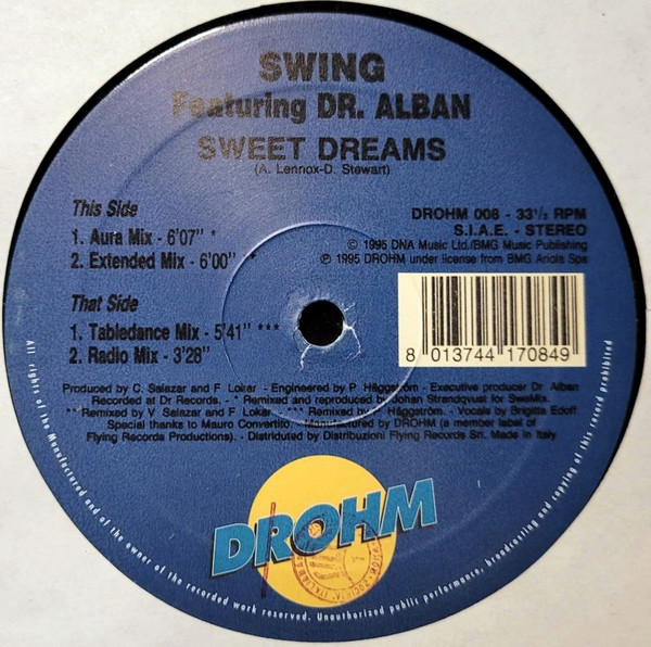 Swing Featuring Dr. Alban - Sweet Dreams | Drohm (DROHM 008) - main Swing Featuring Dr. Alban - Sweet Dreams | Drohm (DROHM 008) - main