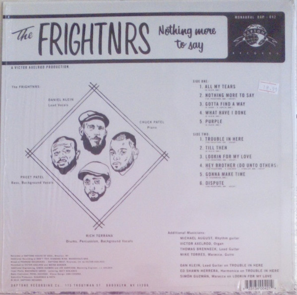 The Frightnrs - Nothing More To Say LP | Daptone Records (DAP-042) - main The Frightnrs - Nothing More To Say LP | Daptone Records (DAP-042) - main