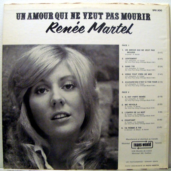 Renée Martel - Un Amour Qui Ne Veut Pas Mourir | Spectrum (SPX 200) - main