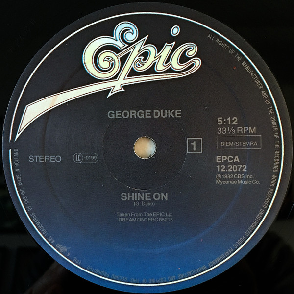 George Duke - Shine On / Positive Energy | Epic (EPCA 12.2072) - 3 George Duke - Shine On / Positive Energy | Epic (EPCA 12.2072) - 3