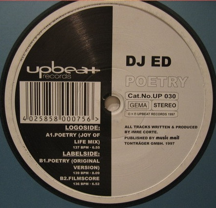 DJ Ed - Poetry | Upbeat Records (UP 030) - main