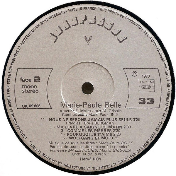 Marie-Paule Belle - Marie-Paule Belle | Okapi (OK 69608) - main