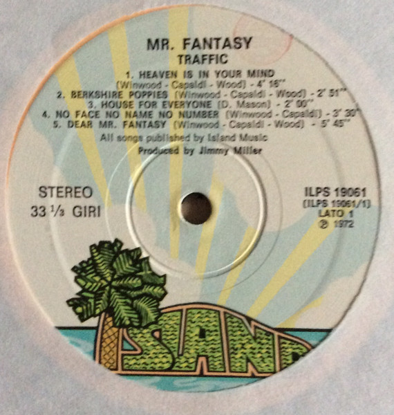 Traffic - Mr. Fantasy | Island Records (ILPS 19061) - 3