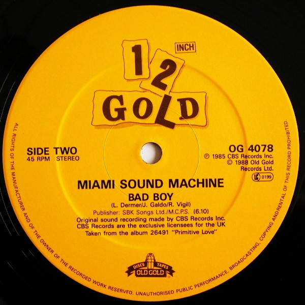 Miami Sound Machine - Dr. Beat / Bad Boy | Old Gold (OG 4078) - 4
