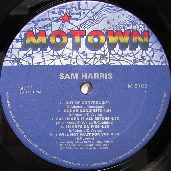 Sam Harris - Sam Harris | Motown (M-6103) - 3