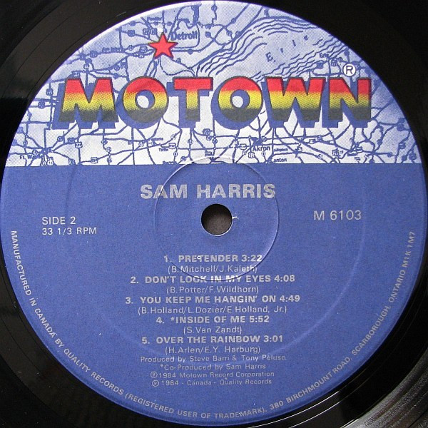Sam Harris - Sam Harris | Motown (M-6103) - 4