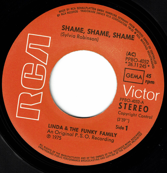 Linda Fields & The Funky Boys - Shame, Shame, Shame | RCA Victor (PPBO-4052) - 2