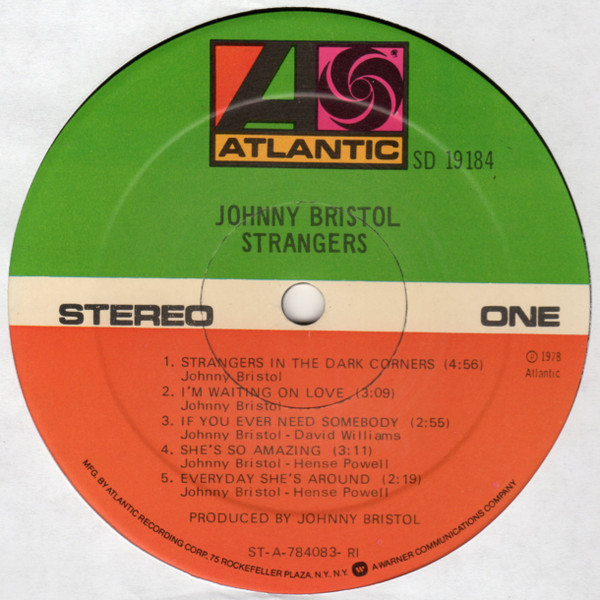 Johnny Bristol - Strangers | Atlantic (SD 19184) - 3