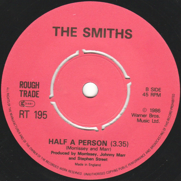 The Smiths - Shoplifters Of The World Unite | Rough Trade (RT 195) - 4