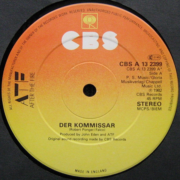 After The Fire - Der Kommissar / Nobody Else But You | CBS (CBS A 13 2399) - main