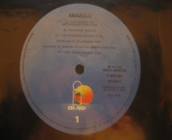 Amazulu - Too Good To Be Forgotten | Island Records (F-608.291) - 3 Amazulu - Too Good To Be Forgotten | Island Records (F-608.291) - 3