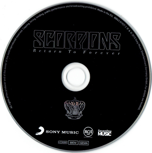 Scorpions - Return To Forever | RCA Deutschland (88843 01927 2) - 2