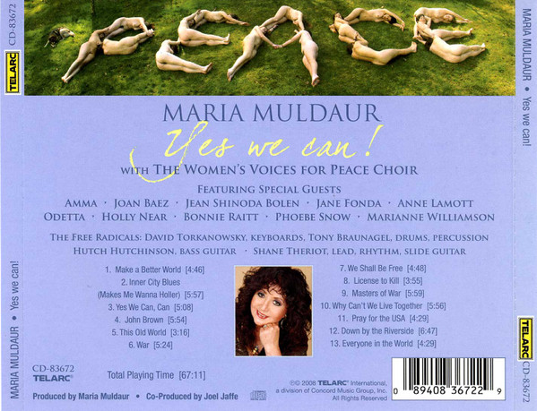 Maria Muldaur , Women's Voices For Peace Choir - Yes We Can! | Telarc International (CD-83672) - 2