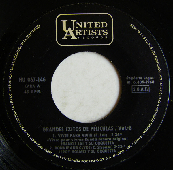Various - Grandes Exitos De Peliculas 8 | United Artists Records (HU 067-146) - 3