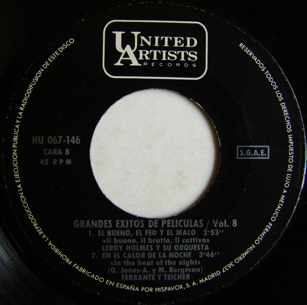 Various - Grandes Exitos De Peliculas 8 | United Artists Records (HU 067-146) - 4