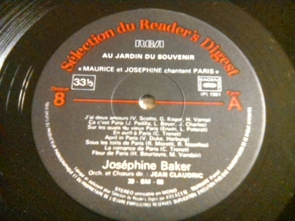 Maurice Chevalier , Josephine Baker - Au Jardin Du Souvenir | Sélection Du Reader's Digest (39 SM 08) - 3