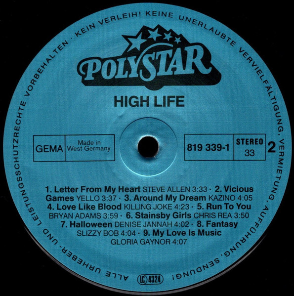 Various - High Life - Internationale Top-Hits | Polystar (819 339-1) - 4