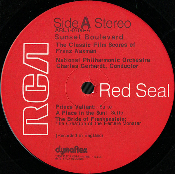 Franz Waxman / National Philharmonic Orchestra / Charles Gerhardt - Sunset Boulevard - The Classic Film Scores Of Franz Waxman | RCA Red Seal (ARL1-0708) - 3 Franz Waxman / National Philharmonic Orchestra / Charles Gerhardt - Sunset Boulevard - The Classic Film Scores Of Franz Waxman | RCA Red Seal (ARL1-0708) - 3