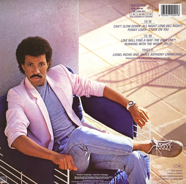 Lionel Richie - Can't Slow Down | Motown (ZL 72020) - 4 Lionel Richie - Can't Slow Down | Motown (ZL 72020) - 4