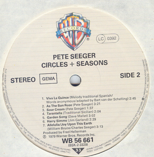 Pete Seeger - Circles & Seasons | Warner Bros. Records (WB 56 661) - 4 Pete Seeger - Circles & Seasons | Warner Bros. Records (WB 56 661) - 4