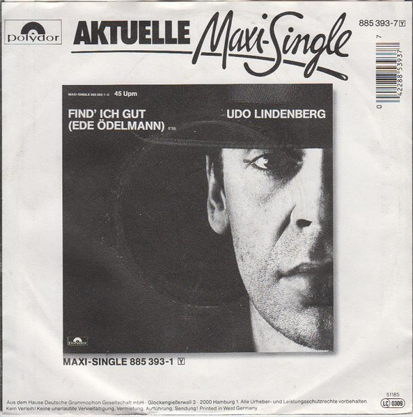 Udo Lindenberg - Find' Ich Gut (Ede Ödelmann) | Polydor (885 393-7) - 2