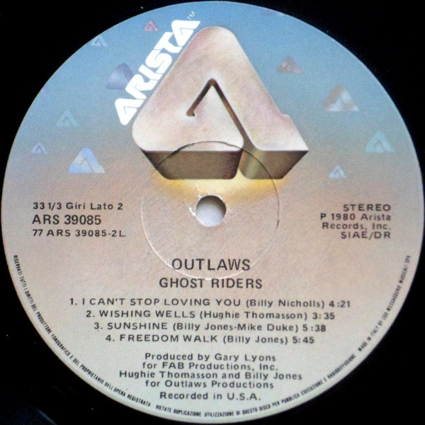 Outlaws - Ghost Riders | Arista (ARS 39085) - 3