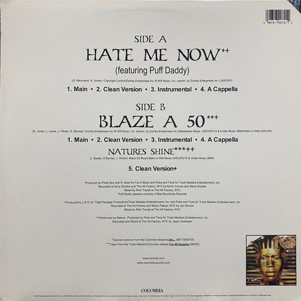 Nas - Hate Me Now | Columbia (44 79070) - main Nas - Hate Me Now | Columbia (44 79070) - main