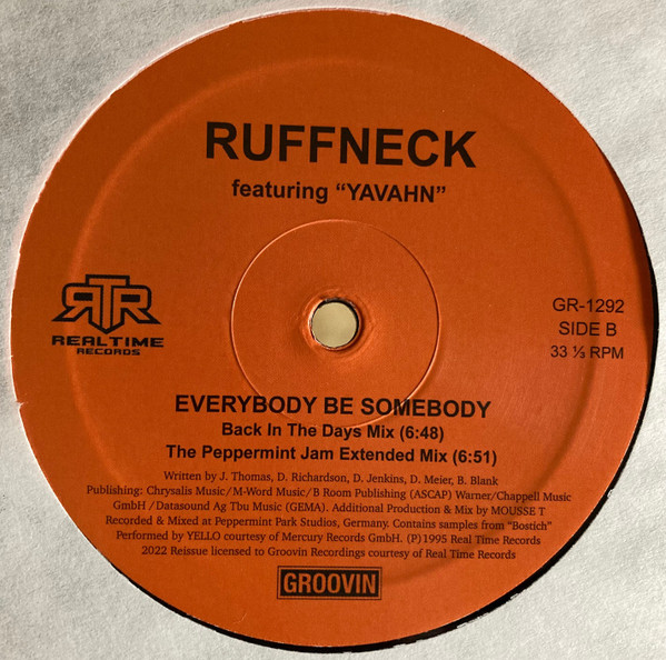 Ruffneck Featuring Yavahn - Everybody Be Somebody | Groovin Recordings (GR-1292) - 2 Ruffneck Featuring Yavahn - Everybody Be Somebody | Groovin Recordings (GR-1292) - 2