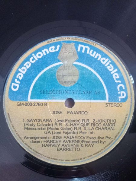 Jose A. Fajardo - Selecciones Clasicas | Grabaciones Mundiales C.A. (GM-200-2760) - 4 Jose A. Fajardo - Selecciones Clasicas | Grabaciones Mundiales C.A. (GM-200-2760) - 4