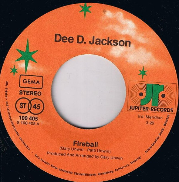 Dee D. Jackson - Fireball | Jupiter Records (100 405) - 3 Dee D. Jackson - Fireball | Jupiter Records (100 405) - 3