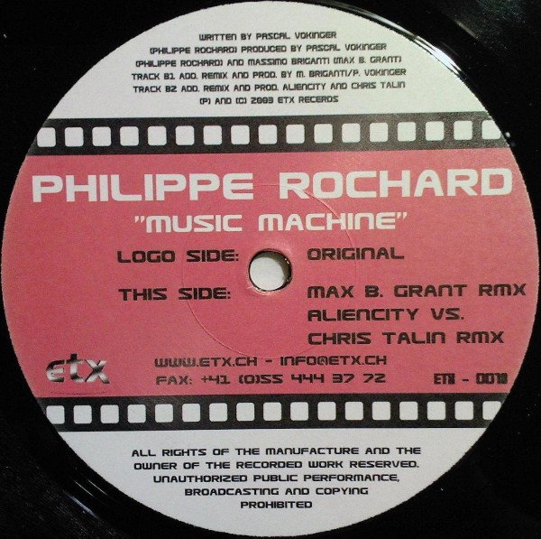 Philippe Rochard - Music Machine (The Hymn Of ETX Records) | ETX Editiontraxx (ETX-0018) - main
