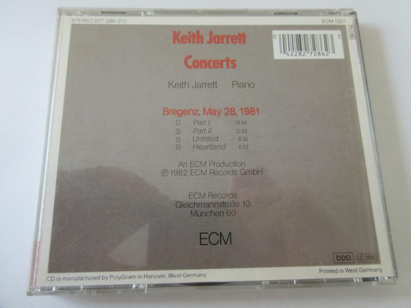 Keith Jarrett - Concerts | ECM Records (ECM 1227) - 2