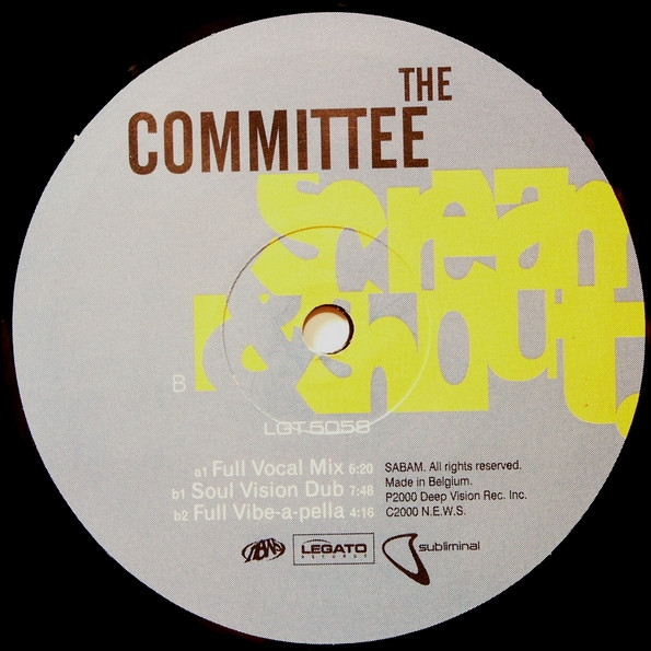 The Committee - Scream & Shout | Legato Records (LGT 5058) - 3 The Committee - Scream & Shout | Legato Records (LGT 5058) - 3