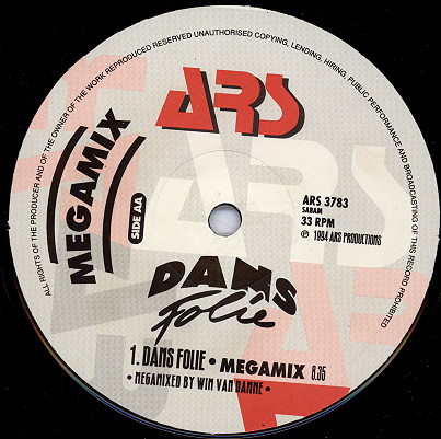 Various - Dans Folie 82•83•84 Megamix | ARS Productions (ARS 3783) - 3