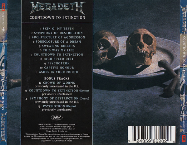 Megadeth - Countdown To Extinction | Capitol Records (724359862026) - 2 Megadeth - Countdown To Extinction | Capitol Records (724359862026) - 2