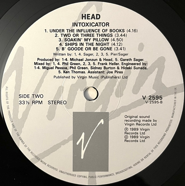 Head - Intoxicator | Virgin (V2595)