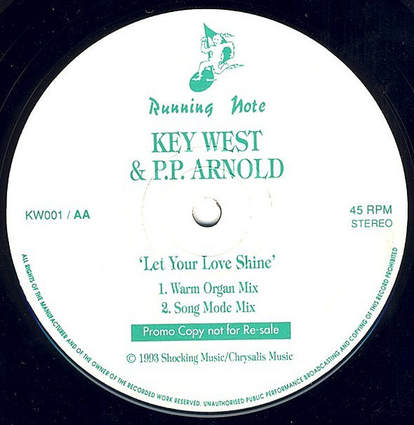 Key West & P.P. Arnold - Let Your Love Shine | Running Note (KW001) - 2 Key West & P.P. Arnold - Let Your Love Shine | Running Note (KW001) - 2