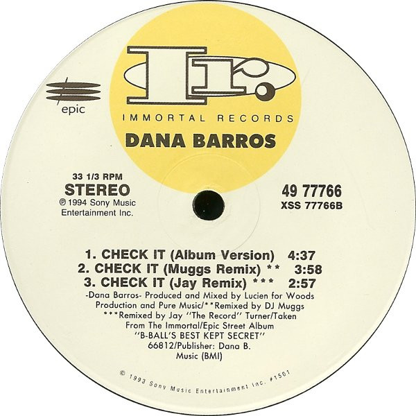 Cedric Ceballos With Warren G / Dana Barros - Flow On / Check It | Immortal Records (49 77766) - 4